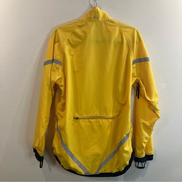 MEC Sz M Biking High Low Hem Venting Zipper Back Pocket Reflective Stripe Jacket - Picture 5 of 16